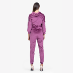 Purple Velvet Hoodie and Track Pants Set - Image 3