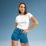 Min Blue Denim Short - Image 2