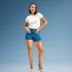 Min Blue Denim Short