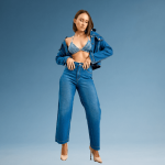 Mid Blue Wide Leg Denim Pant - Image 5