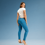 Mid Blue Skinny Denim Jeans - Image 3
