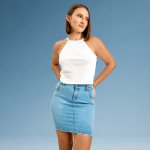Light Blue Denim Skirt - Image 2