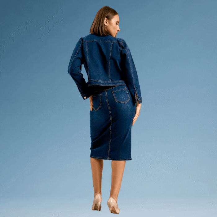 Dark Blue Denim Jacket - Image 4