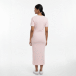 Light Pink Rib Midi Dress - Image 3