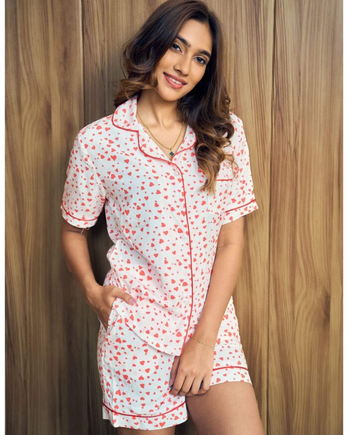 Heart Print PJ Set - Image 2