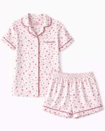 Heart Print PJ Set - Image 4