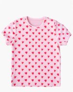 Heart Print Rib Tee - Image 3