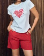 High-Waisted Red Shorts - Image 5