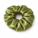 Satin Scrunchie Set – Sunshine Yellow, Mandarin Orange & Olive Green (3 Pack) - Image 4