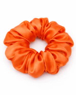 Satin Scrunchie Set – Sunshine Yellow, Mandarin Orange & Olive Green (3 Pack) - Image 3