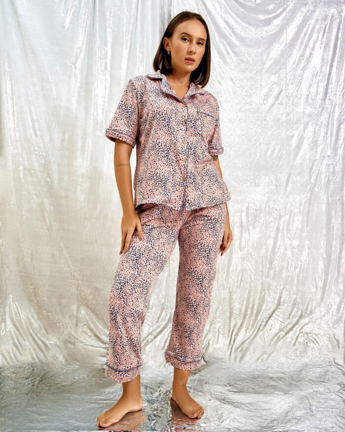 Blush Dot Cotton PJ Set - Image 3