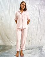 Pink Stripe Cotton PJ Set