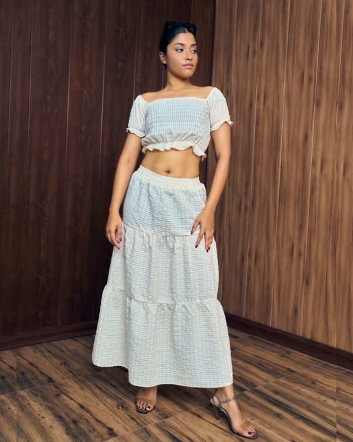Ivory Breeze Tiered Maxi Skirt - Image 3