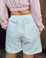 Classic White Tailored Shorts - Image 3