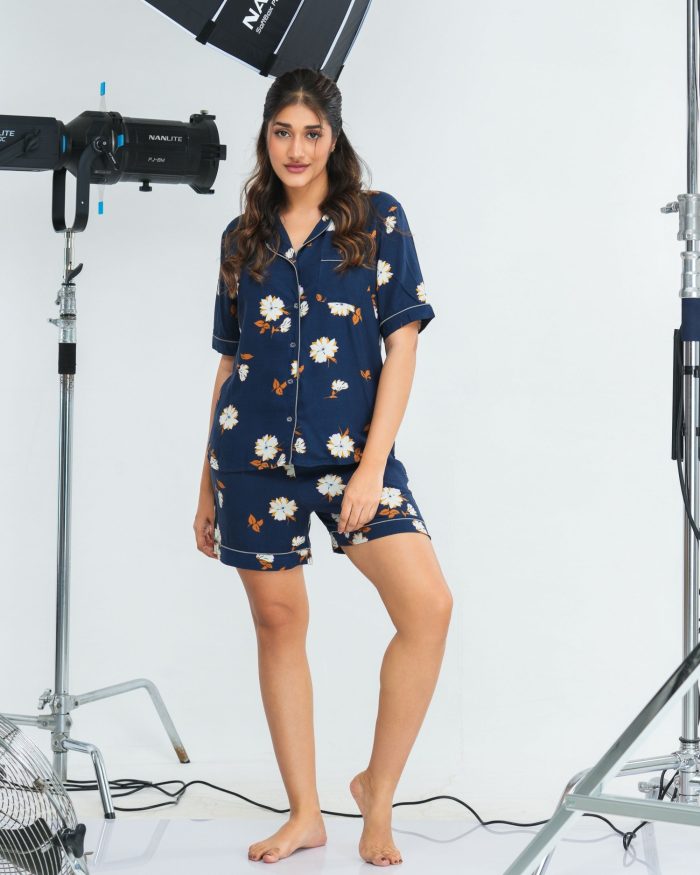 Blue Floral PJ Set - Image 2