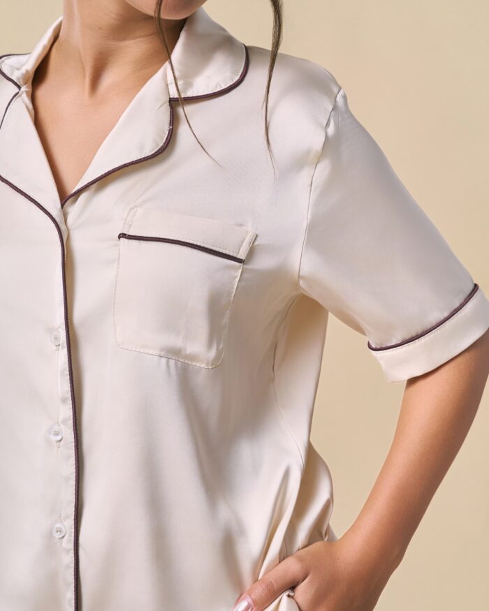 Ivory Satin PJ Set - Image 5
