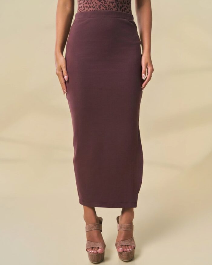 Mocha Essential Maxi Skirt - Image 2