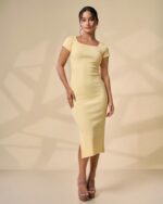 Butter Yellow Essential Midi Dress