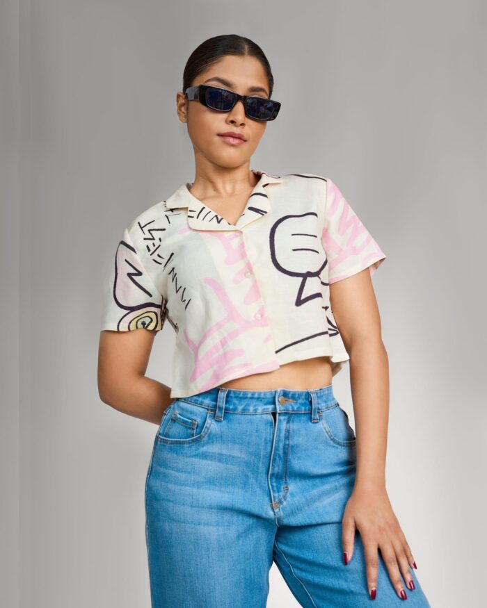 Canvas Muse Cropped Shirt - Image 2