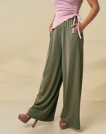 Olive Wide Leg Pant - Image 4