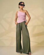 Olive Wide Leg Pant