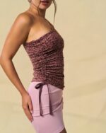 Leopard One-Shoulder Ruched Top - Image 4