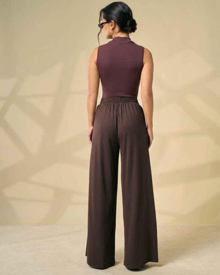 Mocha Wide Leg Pant - Image 4