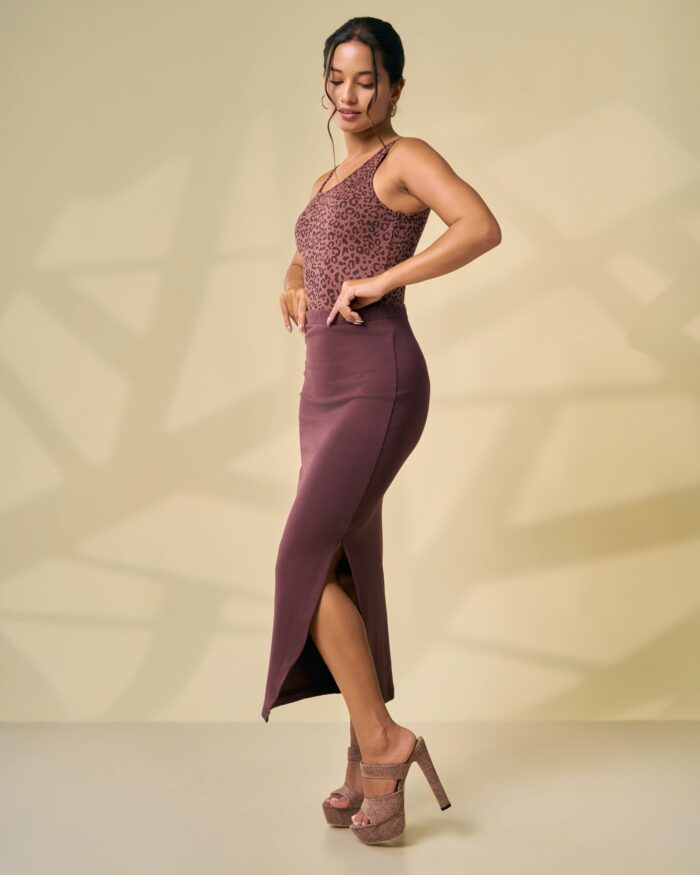 Mocha Essential Maxi Skirt - Image 5
